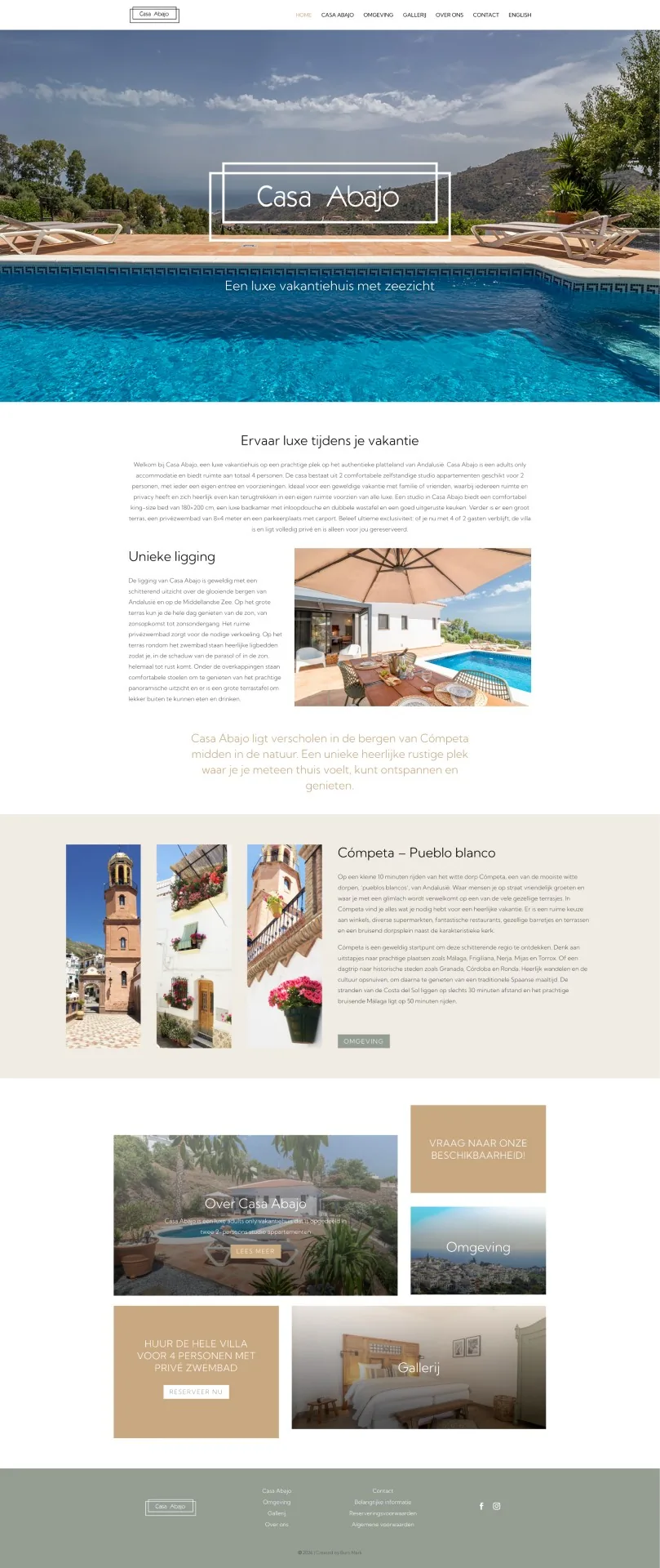 Portfolio Buro Merk, website Casa Abajo